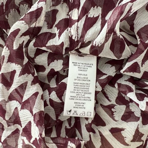 Joe’s Jeans Print Silk Sequin Blouse - Picture 7 of 7